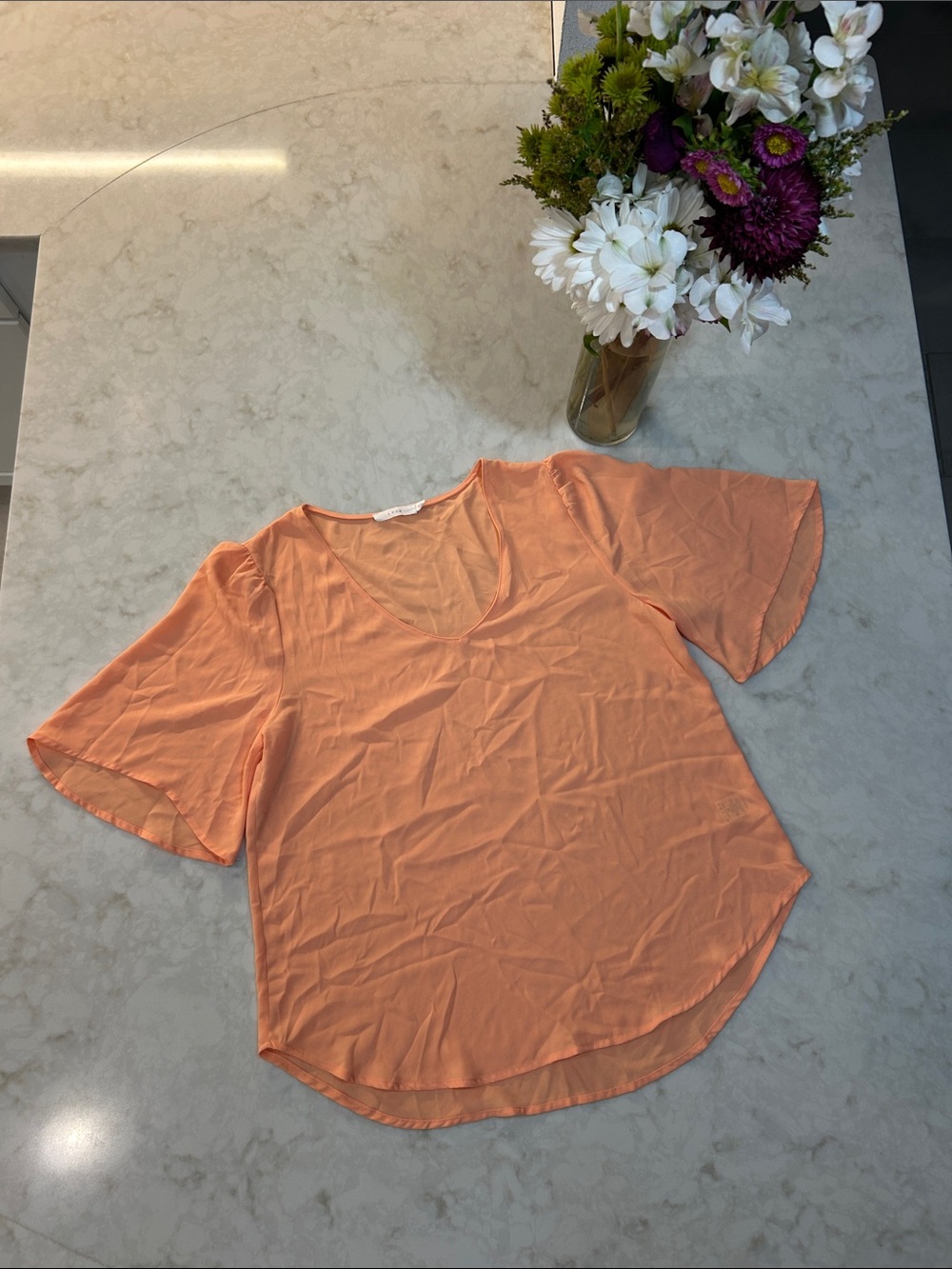 Lush Flutter Sleeve V-Neck